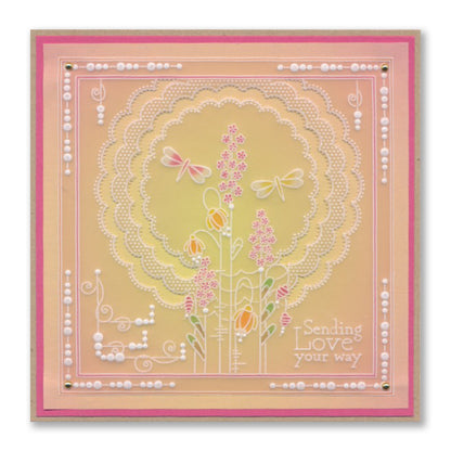 Tina's Springtime Flowers Dream, Believe, Hope A6 Groovi Plate