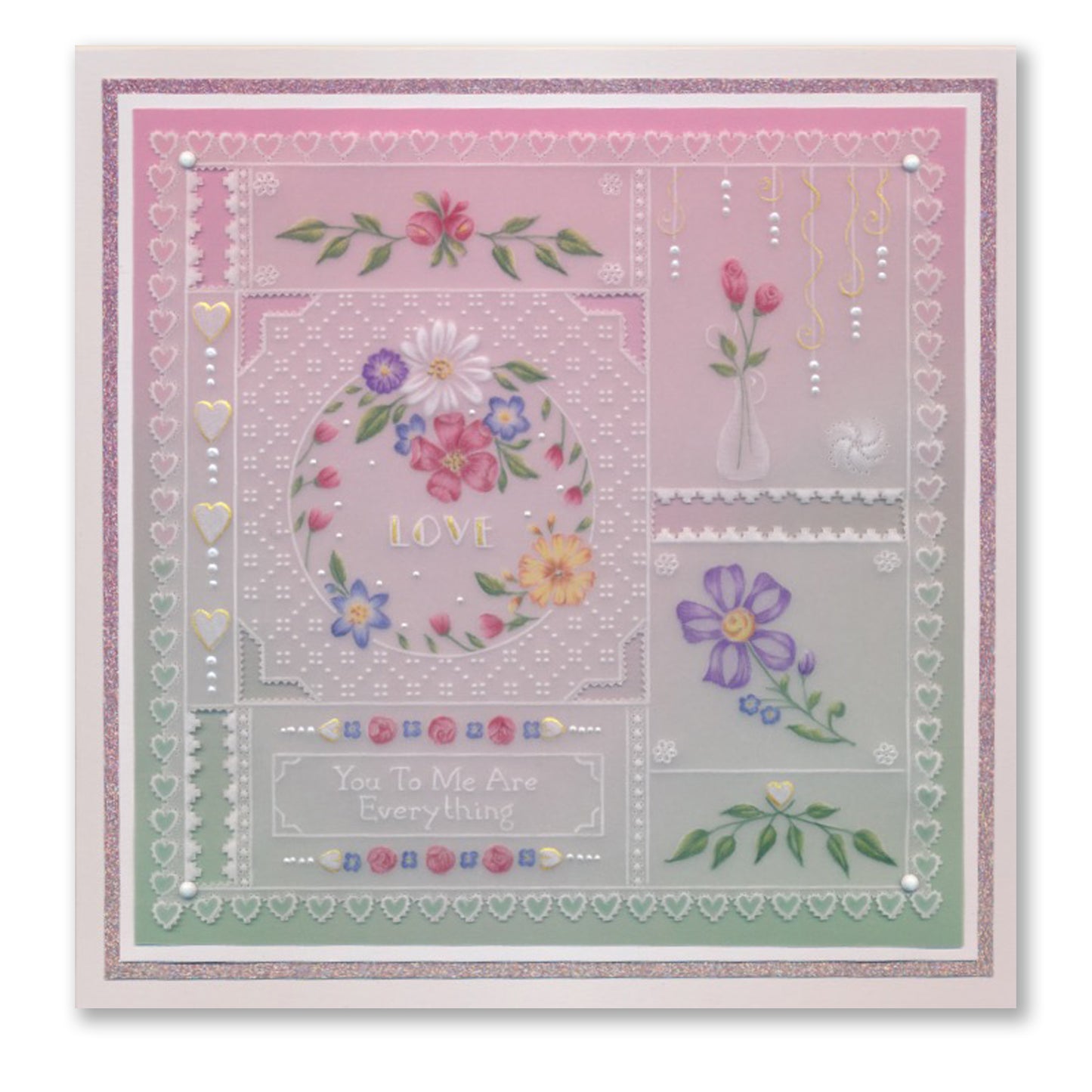 Tina's Springtime Flowers SET 1 : A6 + Spacers Groovi Plate Collection