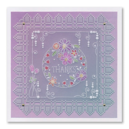 Tina's Springtime Flowers With Love A6 Groovi Plate