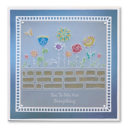 Tina's Springtime Flowers SET 1 : A6 + Spacers Groovi Plate Collection