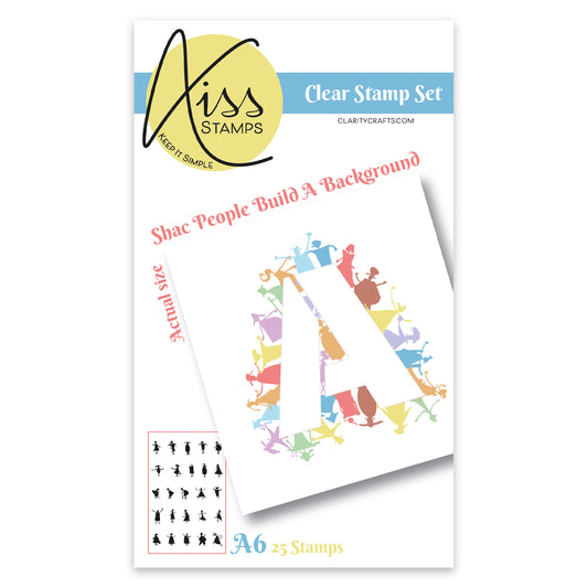 KISS by Clarity - SHAC People Silhouettes - Build a Background A6 Stamp Set