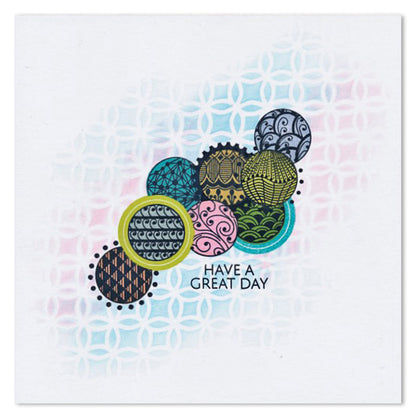 Kiss by Clarity - Doodle Discs Set 2 A5 Stamp Set