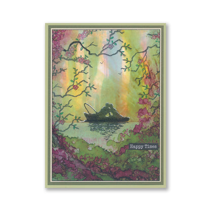 Kissing Couple & Blossom A6 Stamp Set