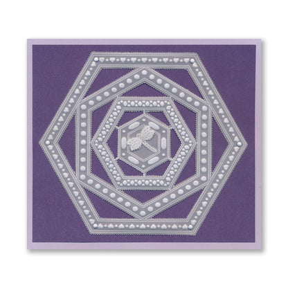 Nested Hexagons Doodle Frames A4 Square Groovi Plate