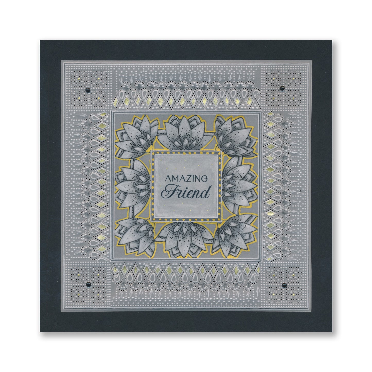 Square Floral Framers A4 Groovi Plate