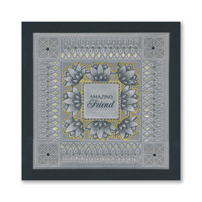 Square Floral Framers A4 Groovi Plate