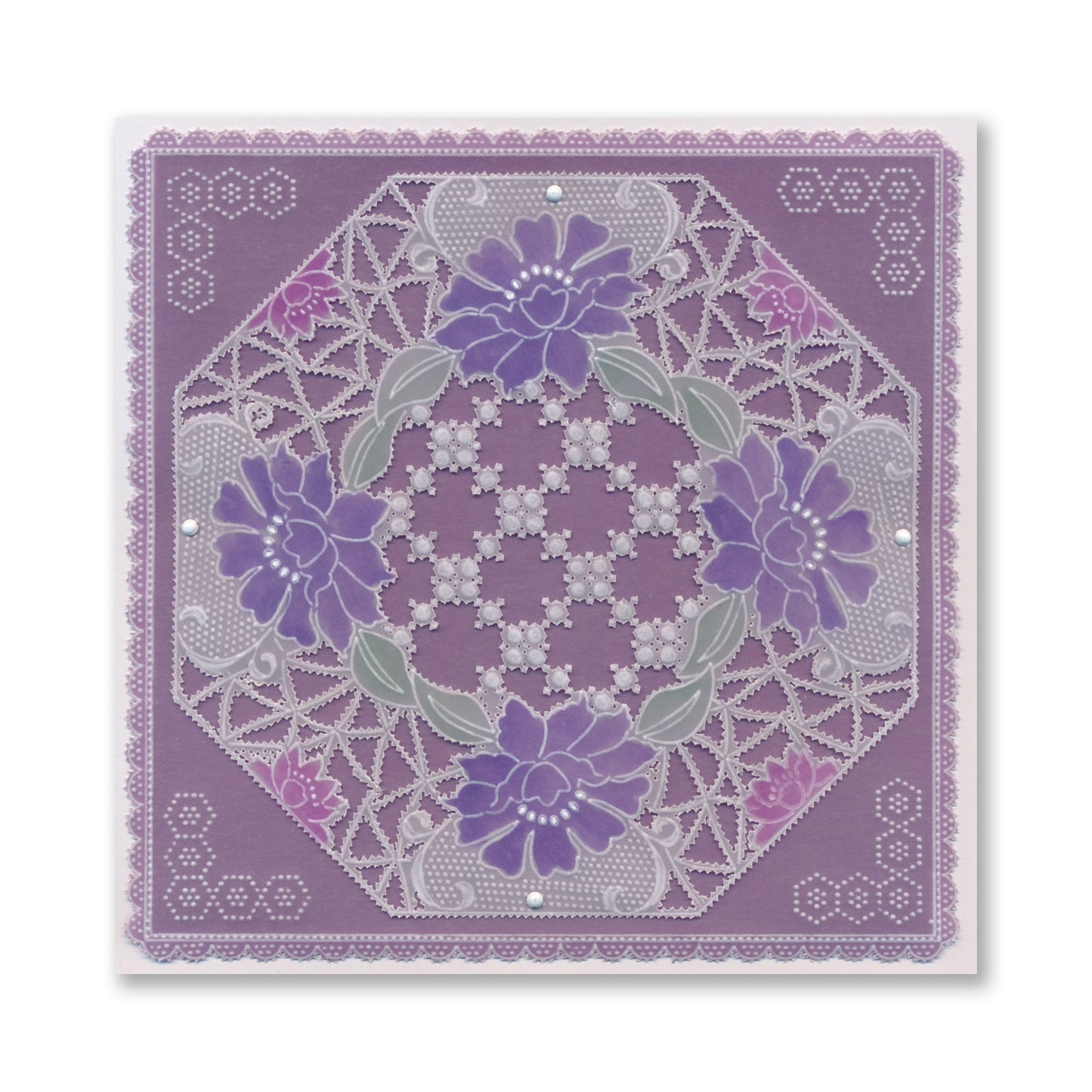 Linda's Richelieu Lace A5 Square Groovi Plate Collection