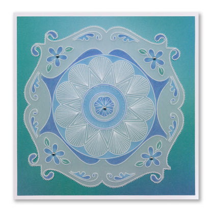 Tina's Embroidery Flowers A5 Square Groovi Plate