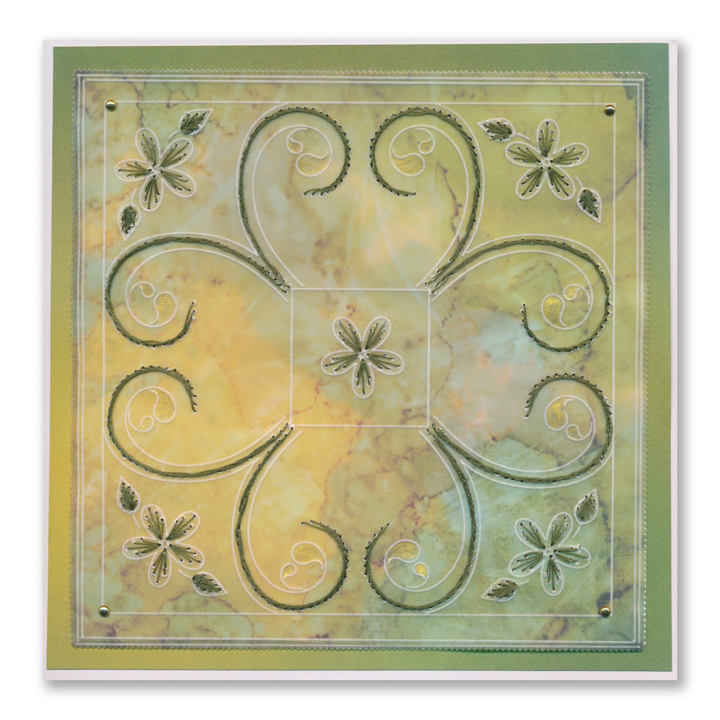 Tina's Embroidery Daisy A5 Square Groovi Plate