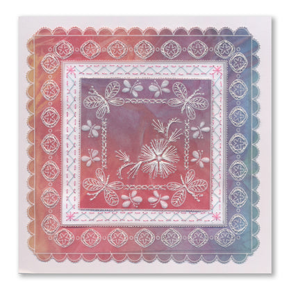 Tina's Embroidery Butterflies A5 Square Groovi Plate