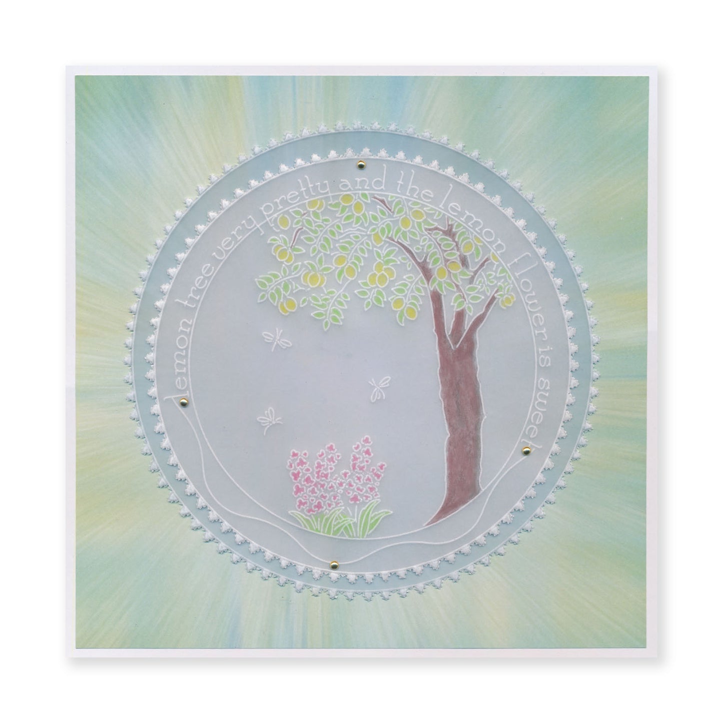 Linda's Lemon Tree Garden - In the Garden A5 Groovi Plate