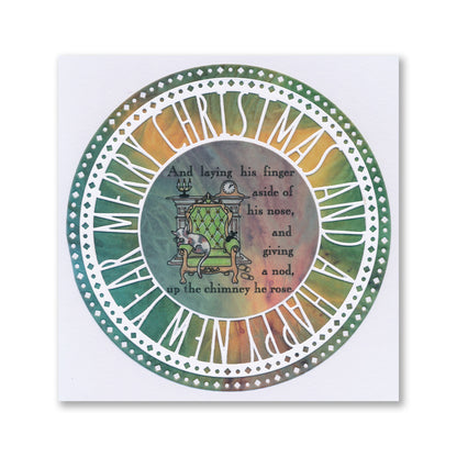 Twas the Night Printed Parchment & 5" x 5" Blank Journal