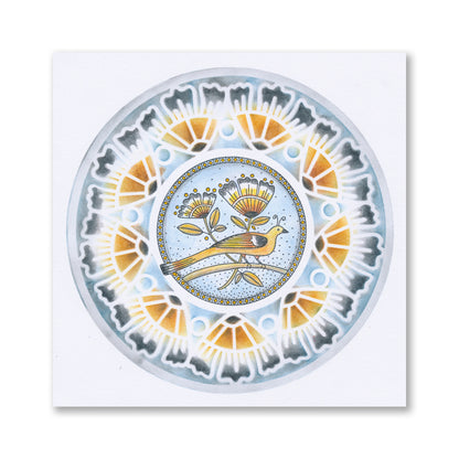 Barbara's Dreambird - Two Way Overlay A5 Square Stamp & Mask Set