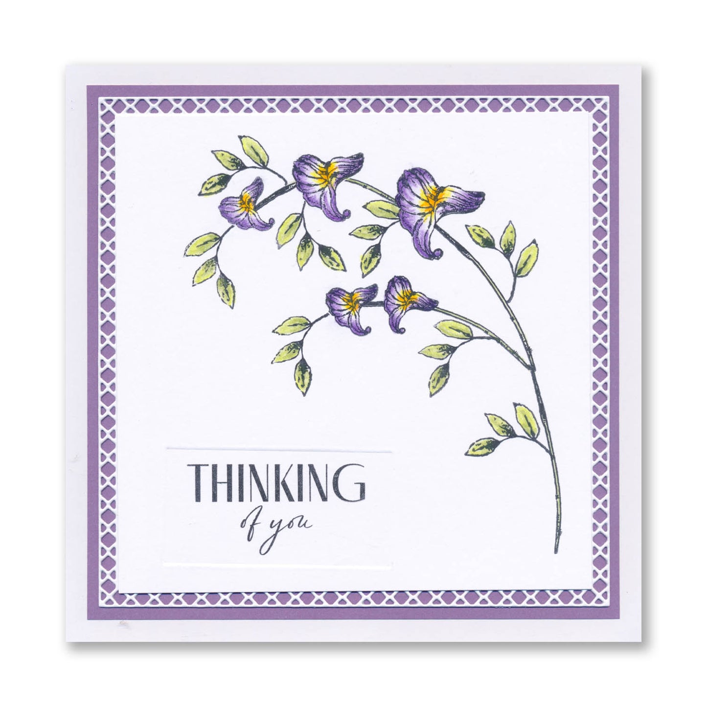 Dotted Blooms & Sentiment Stalks - Set 1 - Happy Birthday A5 Stamp & Mask Set