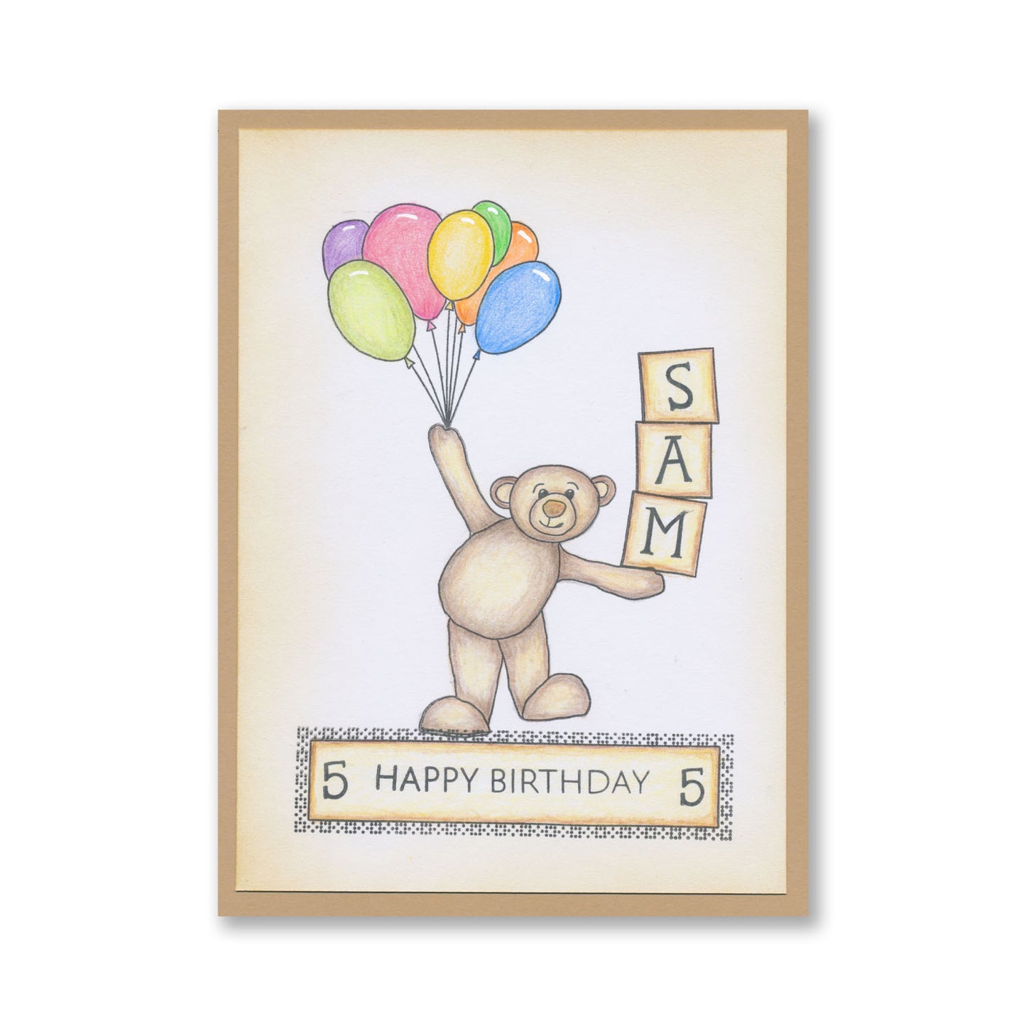 BIP the Bear Can Balance A5 Square Stamp & Mask Set