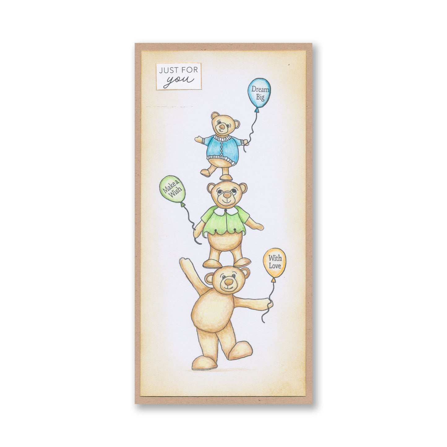 BIP the Bear & Family A5 Square Stamp & Mask Set