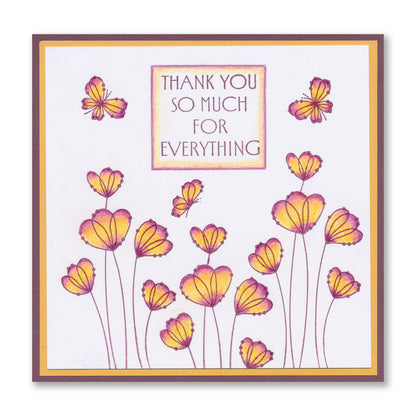 Tall Art Deco Sentiments A5 Stamp Set