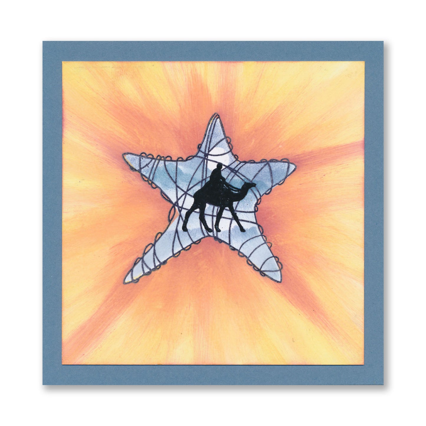 Wire Christmas Shapes A5 Square Stamp & Mask Set