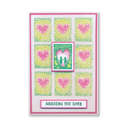 Ani's Folk Art - Sampler - Two Way Overlay A4 Stamp & Embedder Set