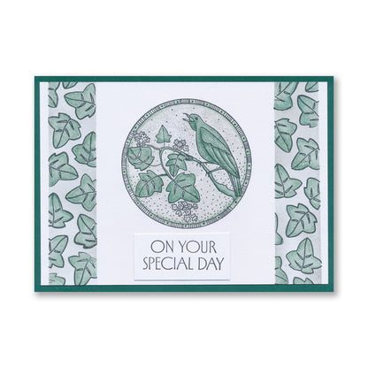 Barbara's Songbird - Two Way Overlay A5 Square Stamp & Mask Set