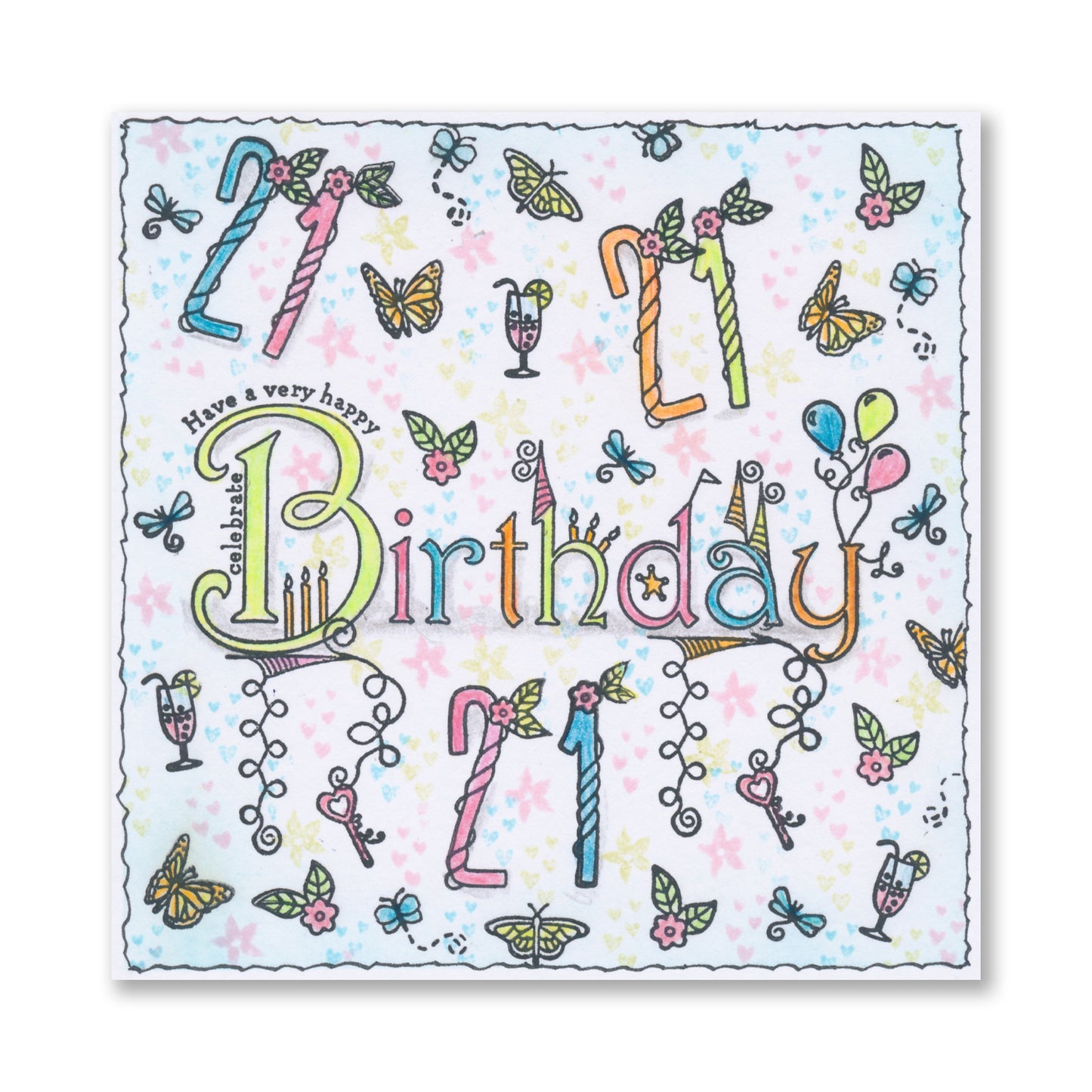 Linda's Bijou Birthday Dangles A6 Stamp Set