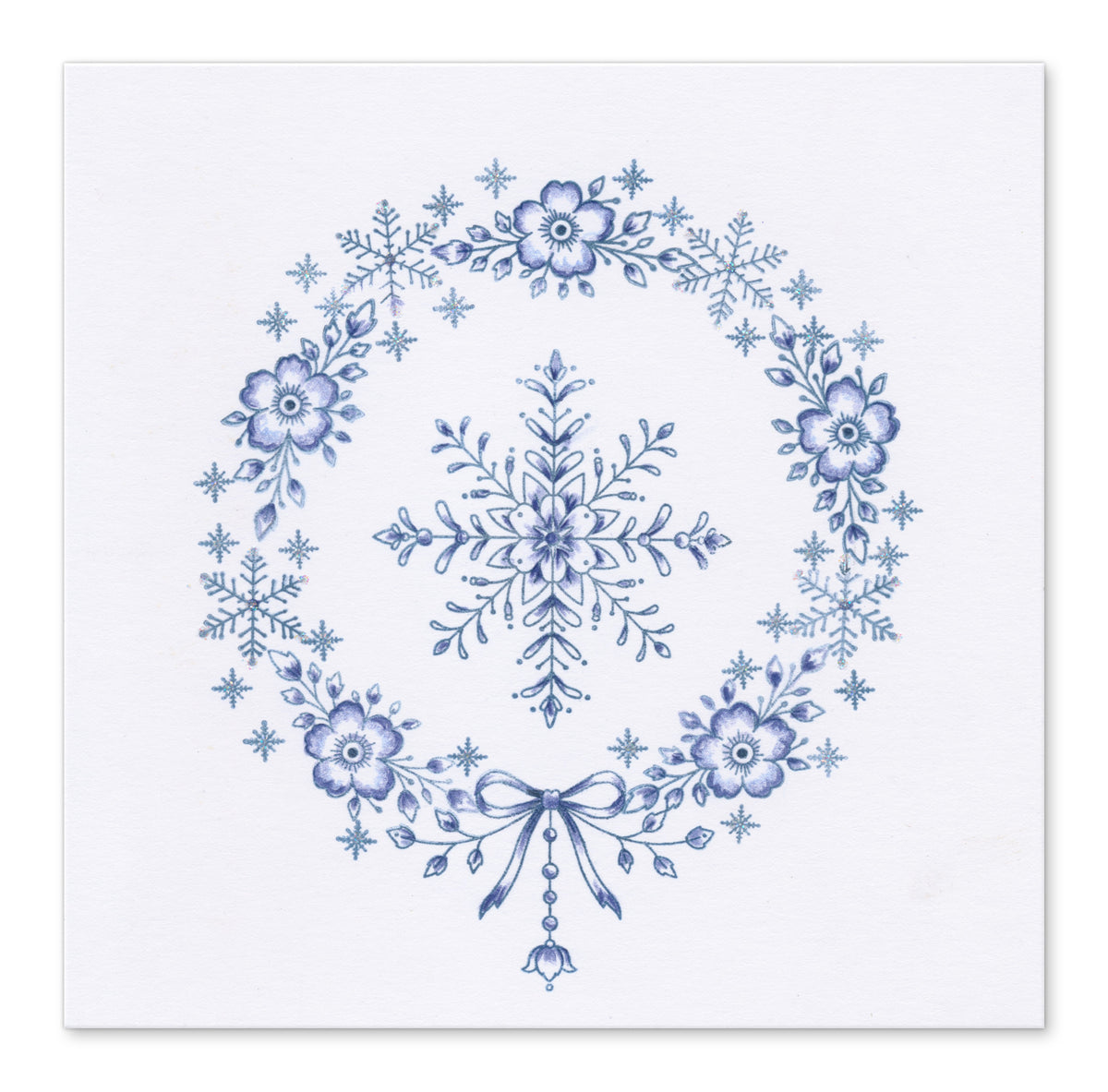 Winter Elements A5 Stamp Set With 6 x Printed Composition Swatches