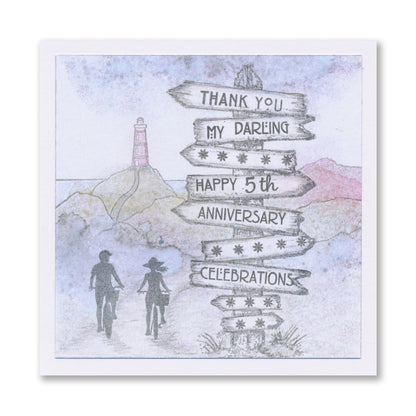 Time to Party Waymarker A5 Square Stamp & Mask Set