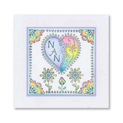 Barbara's Loving Heart A5 Stamp & Mask Set