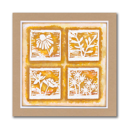 Linocut Mini Sampler A4 Stamp Set