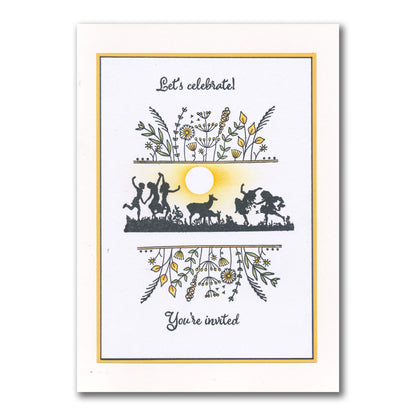 Jazz's With Love - Floral Panels A5 Square Stamp Set