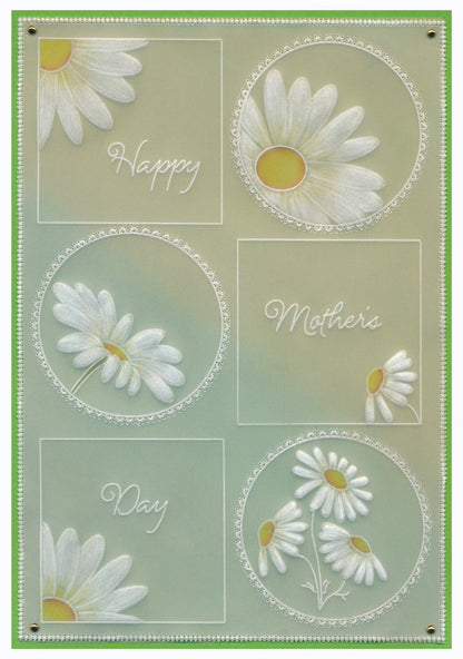 Linda's 123 - A Daisy, Lily of the Valley & Fuchsia A5 Square Groovi Plate