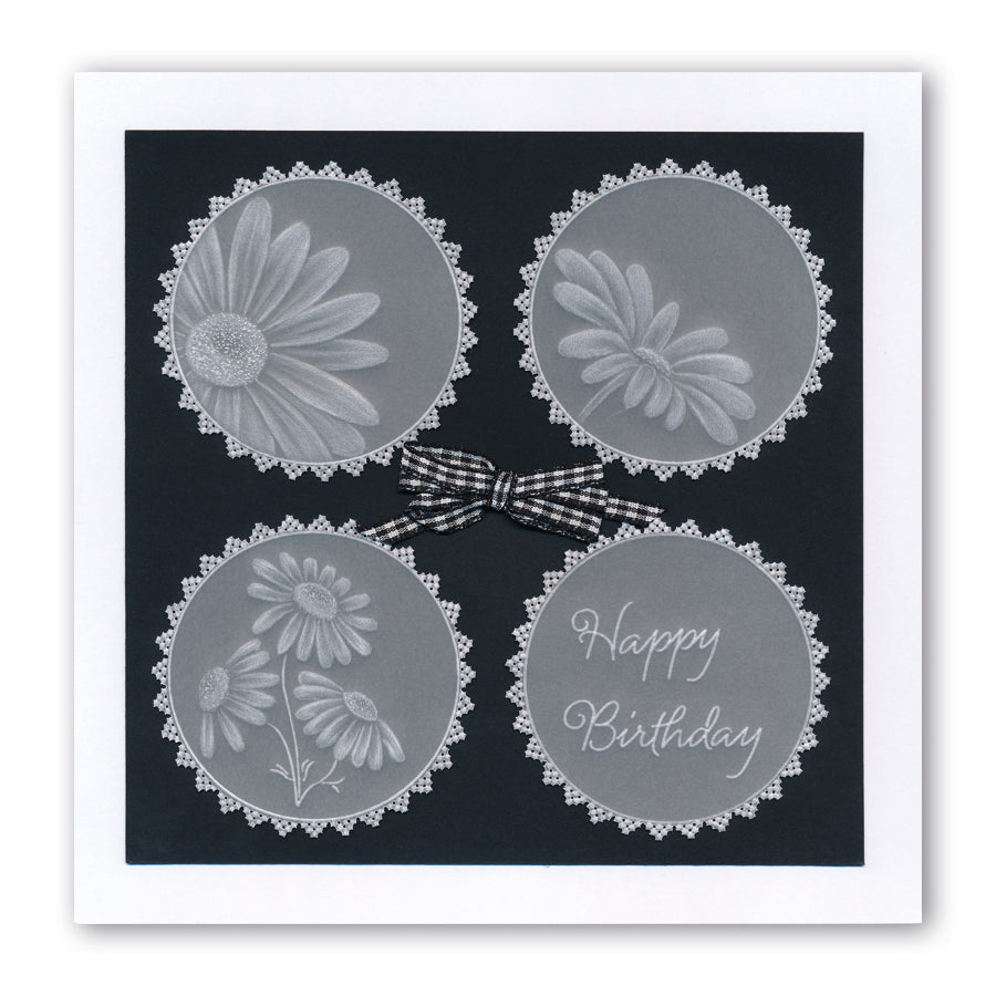 Linda's 123 - A Daisy, Lily of the Valley & Fuchsia A5 Square Groovi Plate