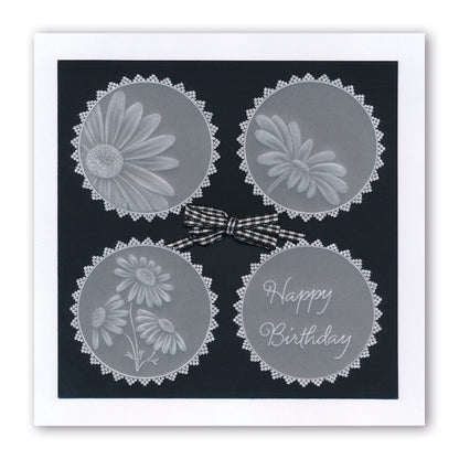 Linda's 123 - A Daisy, Lily of the Valley & Fuchsia A5 Square Groovi Plate