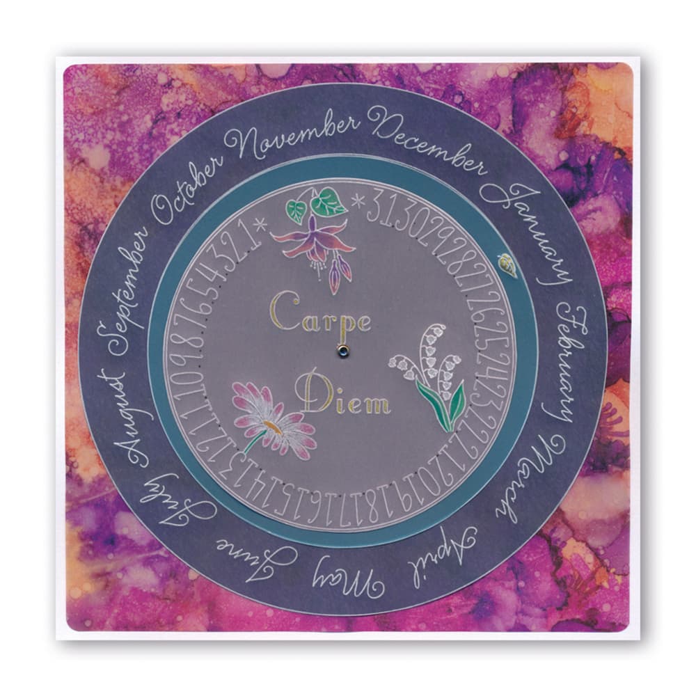 Linda's 123 - A Daisy, Lily of the Valley & Fuchsia A5 Square Groovi Plate