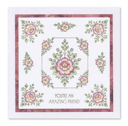 Spring Elements A5 Stamp Set With 6x  printed Composition Swatches