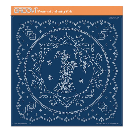 Linda's Geisha in Silk Layering Frame A4 Square Groovi Plate