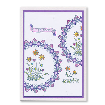 Barbara's SHAC Bijou Let the Sun Shine In A5 Square Stamp & Mask Set