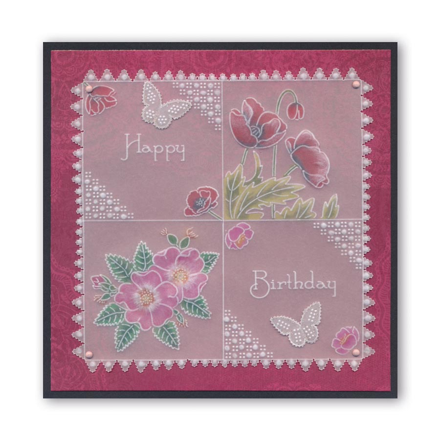 Linda's 123 - Wild Flowers A4 Square Groovi Plate