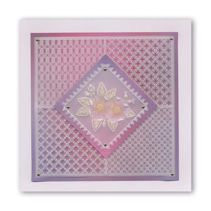 Linda's 123 - Wild Flowers A4 Square Groovi Plate