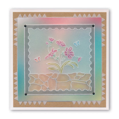 Linda's 123 - Wild Flowers A4 Square Groovi Plate
