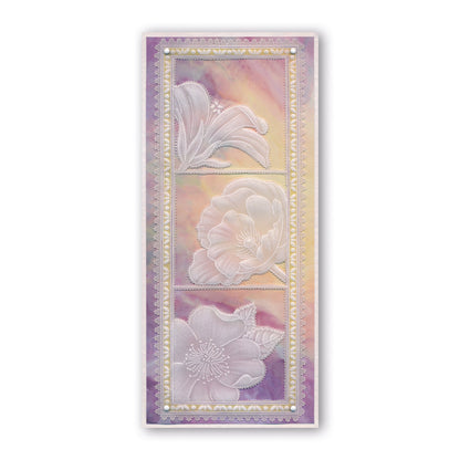 Linda's 123 - Wild Flowers A4 Square Groovi Plate