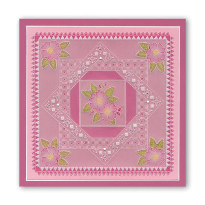 Linda's 123 - Wild Flowers A4 Square Groovi Plate