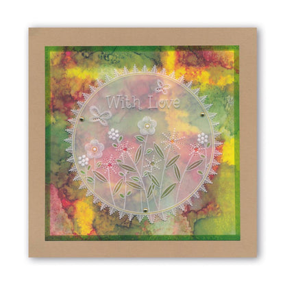 Linda's 123 - Wild Flowers A4 Square Groovi Plate