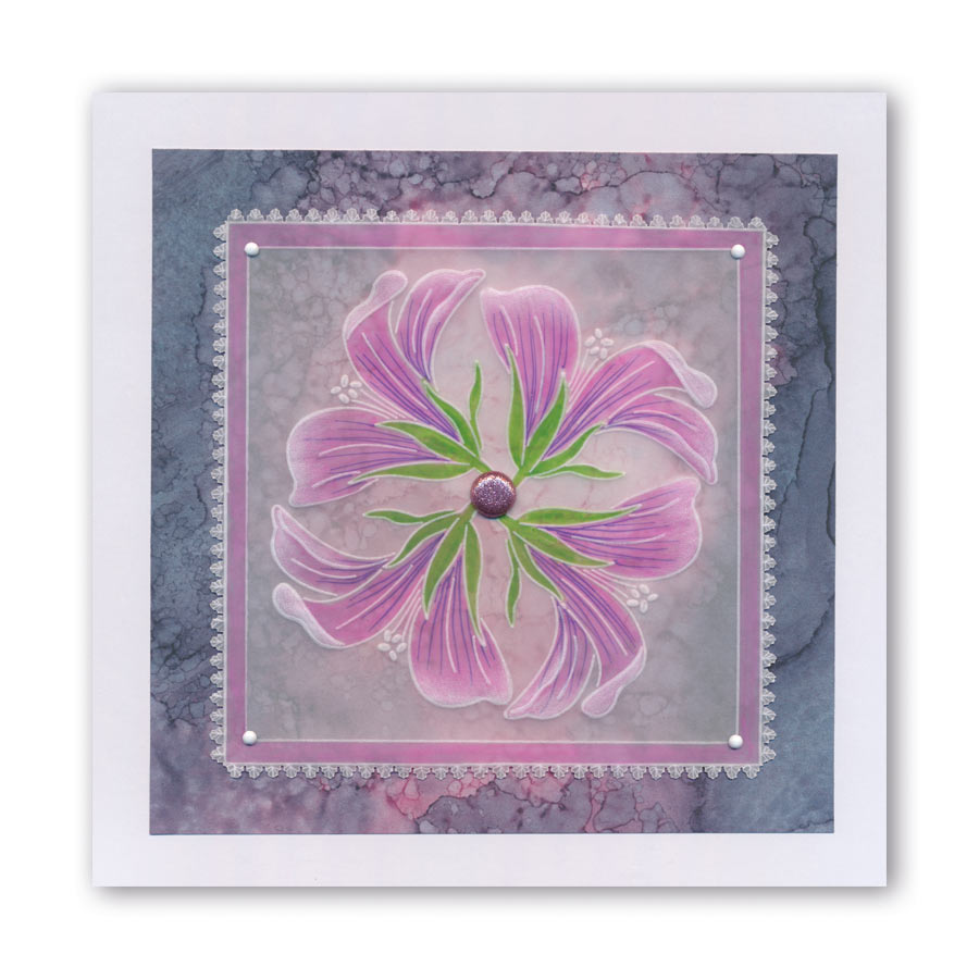 Linda's 123 - Wild Flowers A4 Square Groovi Plate
