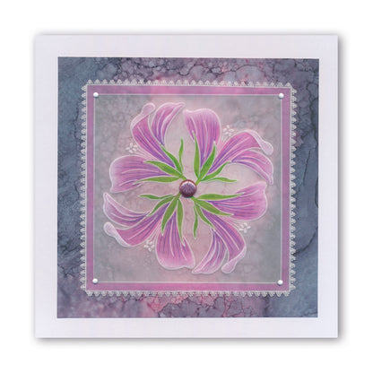Linda's 123 - Wild Flowers A4 Square Groovi Plate
