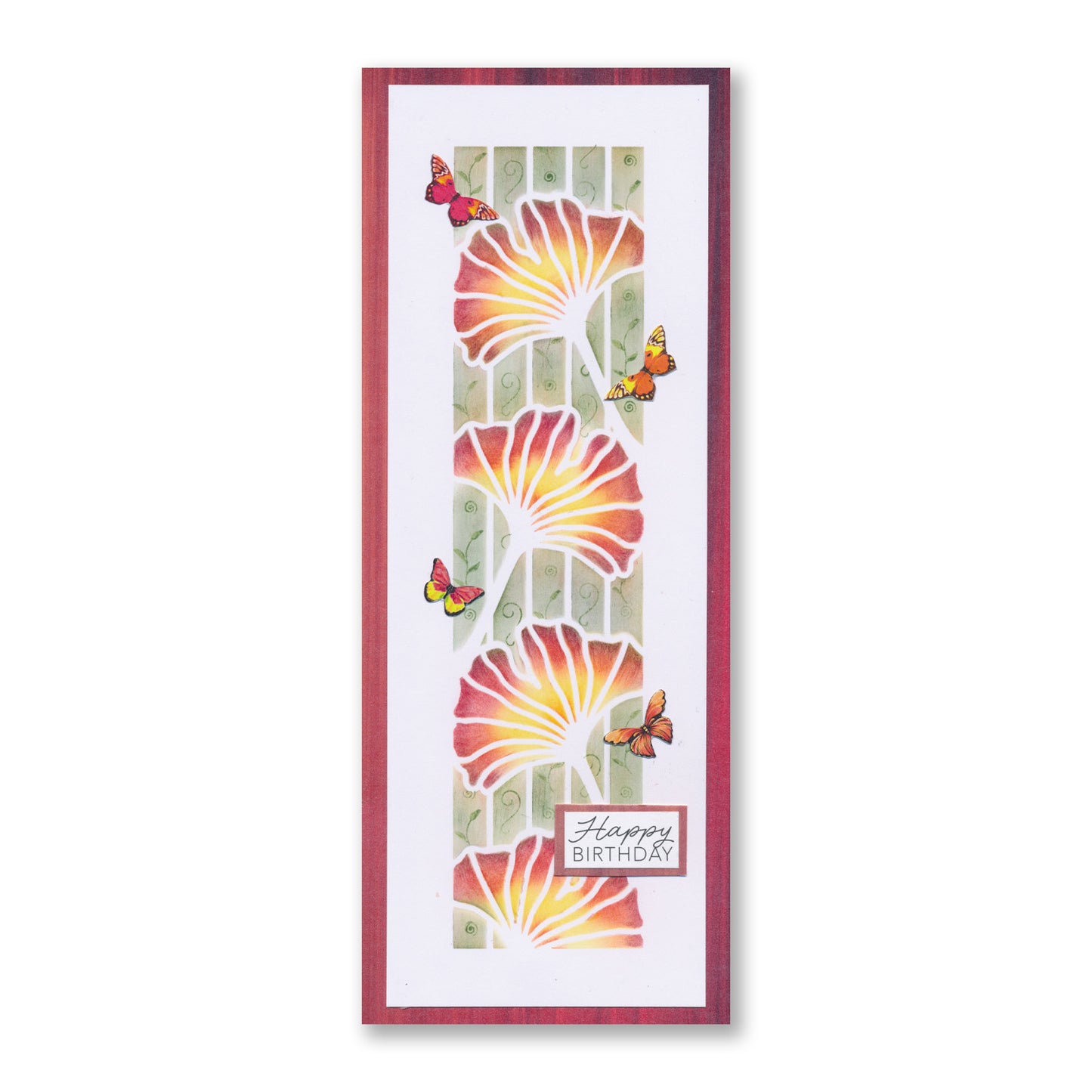 Decorative Panels Stencil Collection - Set 1 - Lotus, Alliums, Butterfly Swirls & Ginkgo