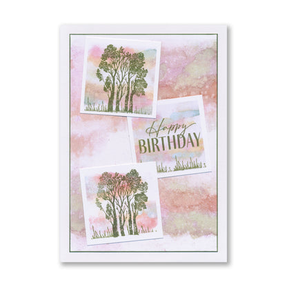 Barbara's Dotted Tree Canopy Scene A4 Square Stamp Set