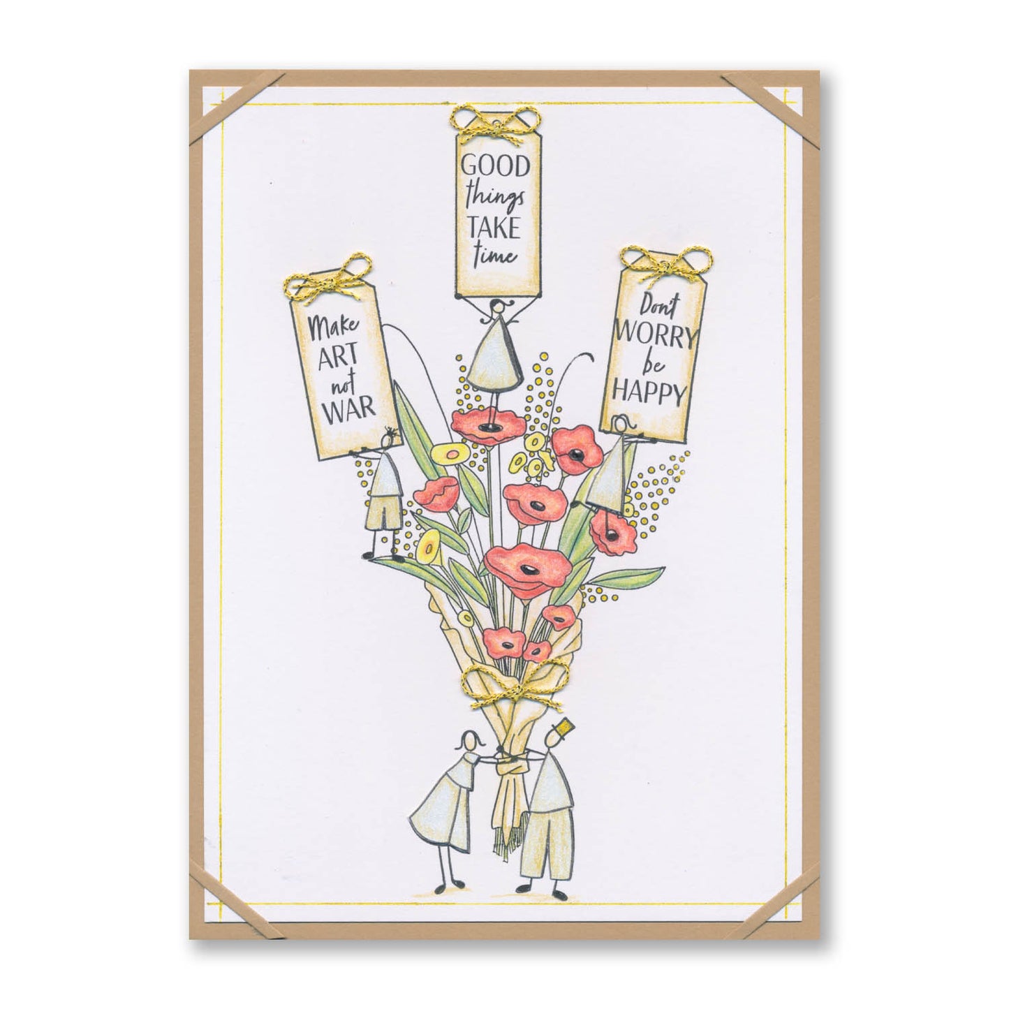 Tall Feel Good Sentiments A5 & A6 Stamp Duo