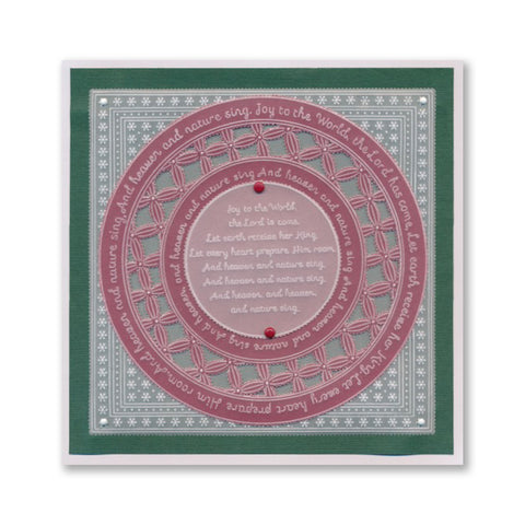 Linda's Joy to the World Nested Wraps - Christmas Treasures A5 Square Groovi Plate