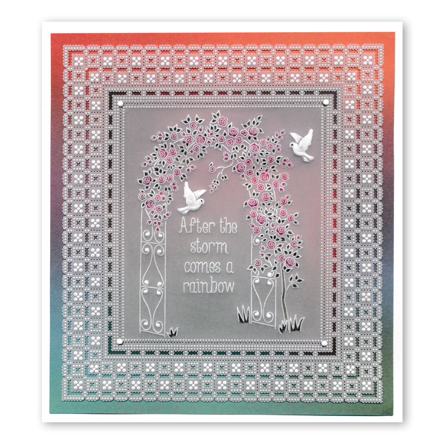 Linda's Rose Arch - In the Garden A5 Groovi Plate